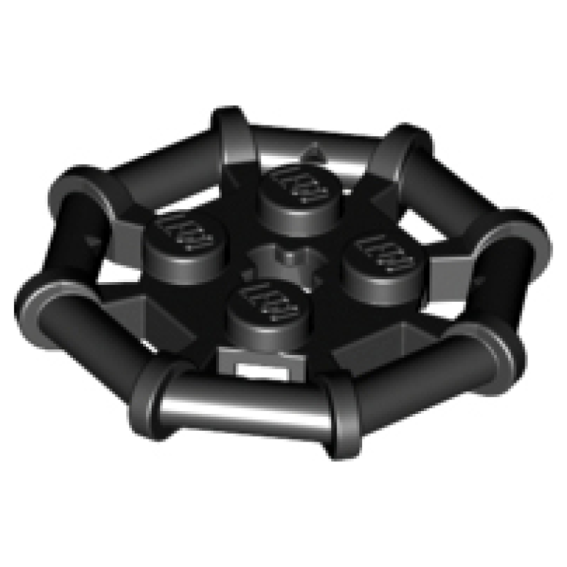 Plaat, Aangepast 2x2 achthoekig, verstevigd frame Black